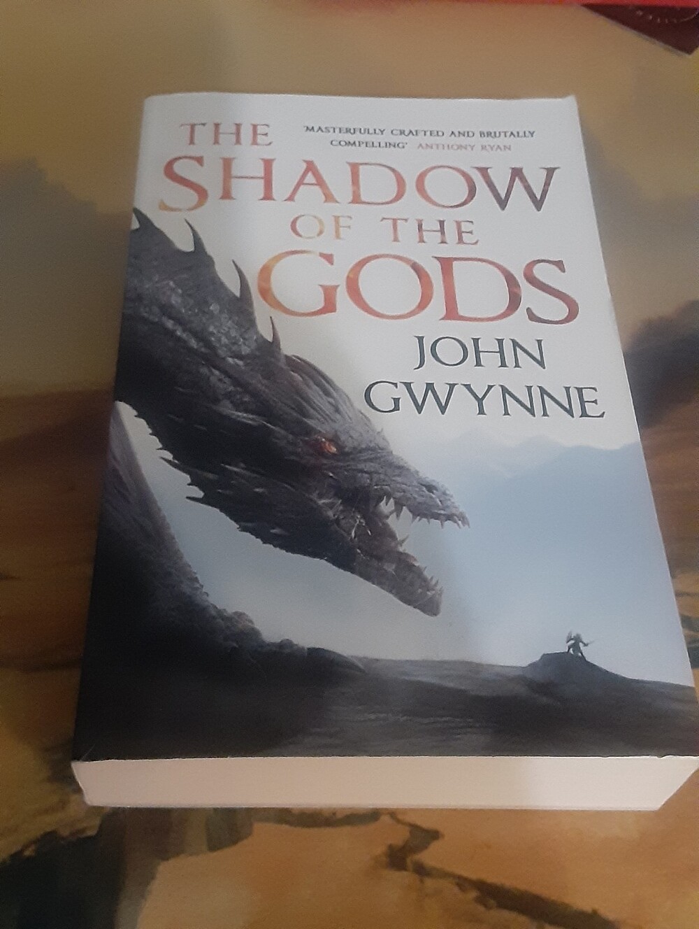 The Shadow of the Gods by John Gwynne trade paperback book Orbit , fantasy